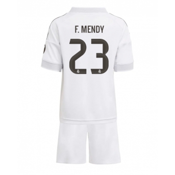 Real Madrid Ferland Mendy #23 Maglia Gara Casa Repliche 2025-26 Bambino Maniche Corte